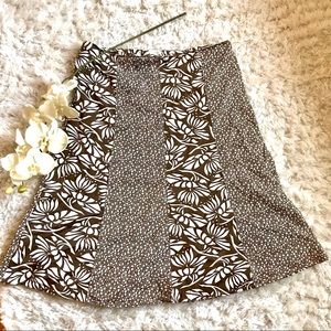 Anthropologie Ruth A-Line Print Skirt 12